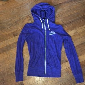 Purple Nike light weight zip up
